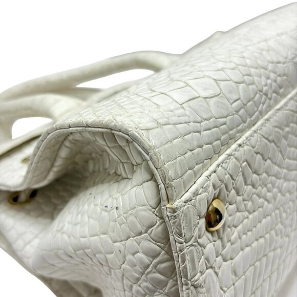 Auth JIMMY CHOO Rosalie - White Leather Handbag - Picture 7 of 11